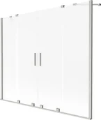 Parawany nawannowe - Mexen Velar Duo parawan nawannowy 2-skrzydłowy rozsuwany 180 x 150 cm, szron, nikiel szczotkowany - 896-180-000-32-97 - miniaturka - grafika 1