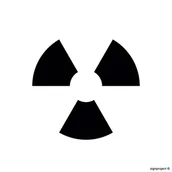 Systemy ekspozycyjne i znaki informacyjne - KA002 ZNAK OSTRZEGAWCZY DO OZNAKOWANIA ZAMKNIĘTEGO ŻRÓDŁA PROMIENIOWANIA, PN - PŁYTA PCV 1MM; (140X140MM) - miniaturka - grafika 1