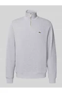 Bluzy męskie - Bluza z kołnierzem o kroju regular fit z czystej bawełny - Lacoste - miniaturka - grafika 1