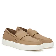 Sneakersy męskie - Sneakersy Calvin Klein Moccasin Lth Unlined HM0HM01813 Brązowy - miniaturka - grafika 1