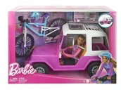 Lalki dla dziewczynek - LALKA BARBIE MADE TO MOVE + AUTO JEEP + ROWER GÓRSKI duży zestaw do zabawy - miniaturka - grafika 1