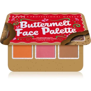 NYX Buttermelt Face Palette Paleta do makijażu 01 - Bronzery i konturowanie twarzy - miniaturka - grafika 1