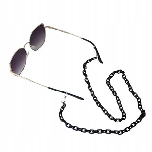 ŁAŃCUSZEK DO OKULARÓW ZAWIESZKA MODNY PREZENT OZDOBA ŻYWICA AKRYLOWA CZARNY - Łańcuszki - miniaturka - grafika 1