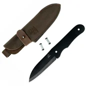 Noże - Beavercraft Nóż Bushcraft z Ostrzem z Niebieskowanej Stali Węglowej z Zestawem Pochwy Skórzanej BSH- - miniaturka - grafika 1