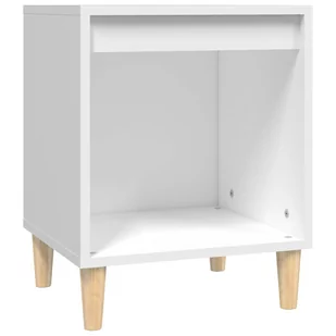 Lumarko Szafka nocna, biała, 40x35x50 cm, materiał drewnopochodny - Szafki nocne - miniaturka - grafika 3