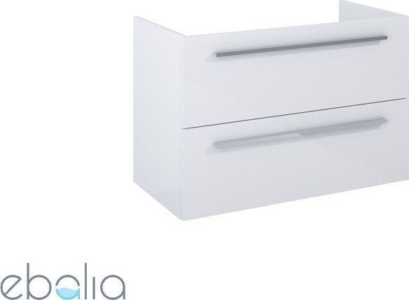 Alkotest A857972806 / ROCA / KWADRO / KOMODA ŁAZIENKOWA 80 CM Z 2 SZUFLADAMI, DO KOMPLETACJI Z SZAFKAMI ORAZ BLATAMI, BIAŁY POŁYSK / ZAMIENNIK 166716 /