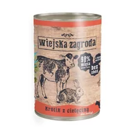 Mokra karma dla kotów - ALPHA SPIRIT I WIEJSKA ZAGRODA Wiejska Zagroda Królik z Cielęciną Dla Kociąt 400 g - miniaturka - grafika 1