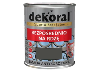 Dekoral Emalia Antykorozyjna Szara stal Połysk 0.65 L) Emantyk Szary Stal Polysk 0.65L - Farby i impregnaty do drewna - miniaturka - grafika 1