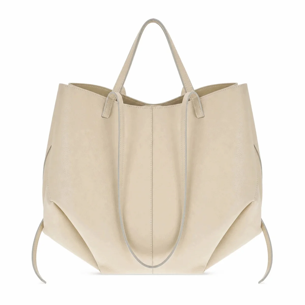 Torebka damska skóra naturalna duży shopper XL 40 cm latte