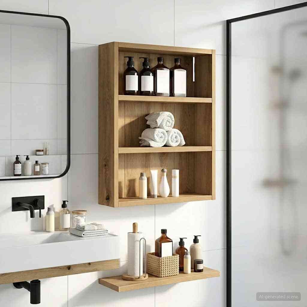 vidaXL vidaXL Szafka ścienna łazienkowa Dąb rzemieślniczy 40 x 10 x 50 cm