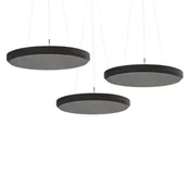 Meble modułowe i akcesoria - Panel akustyczny SATELLITE, sufitowy, Ø600 mm, 3 szt., czarny - miniaturka - grafika 1