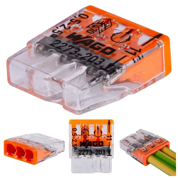 WAGO 2273-203 Szybkozłączka Złączka na Drut 3x 0,5-2,5mm2 ORYGINALNA 1szt