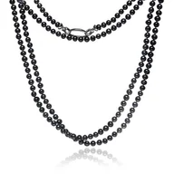 Naszyjniki - ankabizuteria.pl Naszyjnik z hodowlanych pereł czarnych Namido z owal - miniaturka - grafika 1