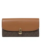 Portfele - Michael Kors Skórzany portfel w kolorze ciemnobrązowo-karmelowym - 19 x 10 x 3 cm - miniaturka - grafika 1