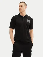 Koszulki męskie - KARL LAGERFELD Polo 745402 552235 Czarny Regular Fit - miniaturka - grafika 1