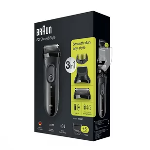 Braun Series 3 3000BT Czarny - Golarki męskie - miniaturka - grafika 1