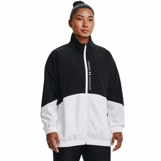 Kurtki damskie - Damska kurtka treningowa UNDER ARMOUR Woven FZ Oversized Jacket - grafika 1