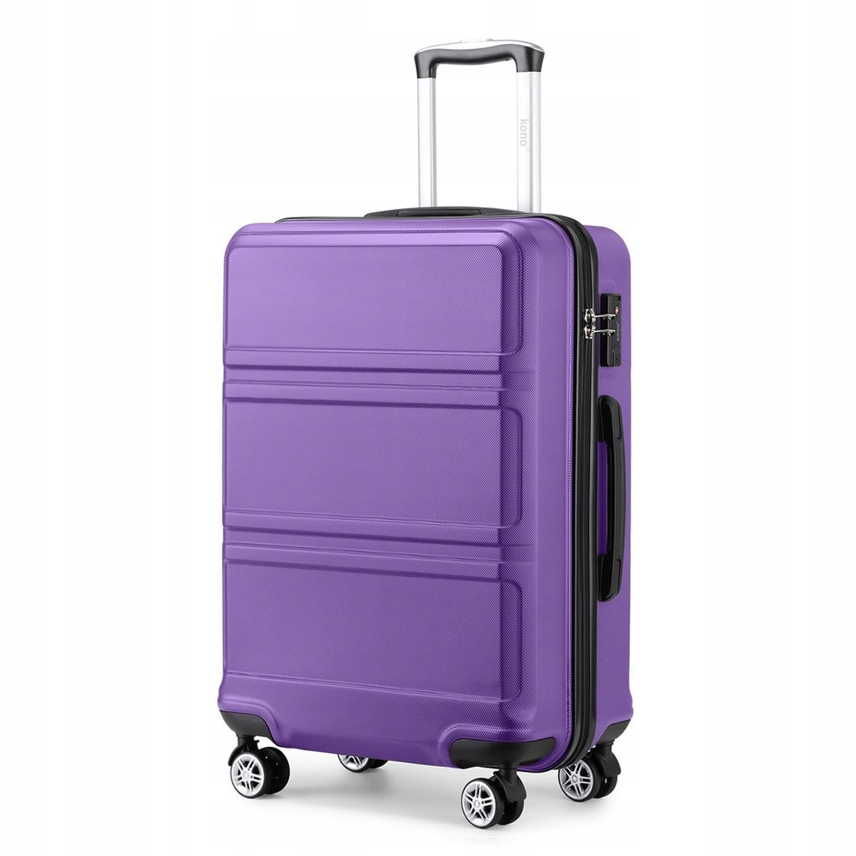 Walizka Kono Modny fioletowy lekki ABS twarda obudowa 24