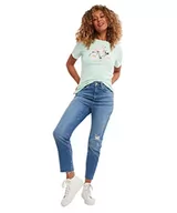 Koszulki i topy damskie - Joe Browns Damska koszulka z krótkim rękawem z grafiką flaminga, zielona, 6, Miętowy, 32 - miniaturka - grafika 1