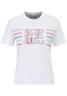 FILA Spadafora Graphic Logo T-shirt damski, Bright White, L - Koszulki i topy damskie - miniaturka - grafika 1
