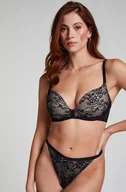 Biustonosze - Hunkemöller LEA LACE NON WIRED PU Czarny - miniaturka - grafika 1