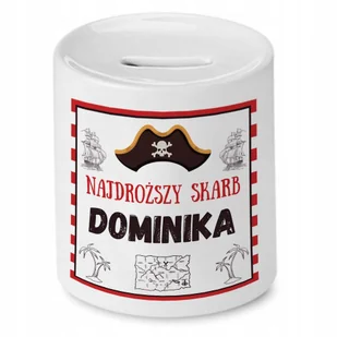 Skarbonka 330 ml Dla Dominiki Córki Dziecka z Nadrukiem ze Zdjęciem - Skarbonki - miniaturka - grafika 1