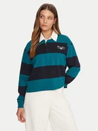 Koszulki i topy damskie - Guess Jeans Polo W5BP06 KCPS1 Beżowy Relaxed Fit - miniaturka - grafika 1