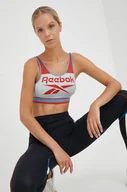 Bielizna sportowa damska - Reebok biustonosz sportowy wzorzysty - miniaturka - grafika 1