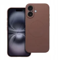 Etui i futerały do telefonów - Futerał SILICONE MAG COVER kompatybilny z MagSafe do IPHONE 16 brązowy - miniaturka - grafika 1