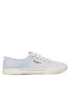 Trampki damskie - Pepe Jeans Tenisówki Brady Colors W PLS31600 Fioletowy - miniaturka - grafika 1