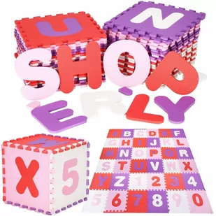 Springos Mata piankowa alfabet, cyfry 175x175 cm multikolor puzzle dla dzieci pianka EVA FM0020 - Maty piankowe - miniaturka - grafika 2