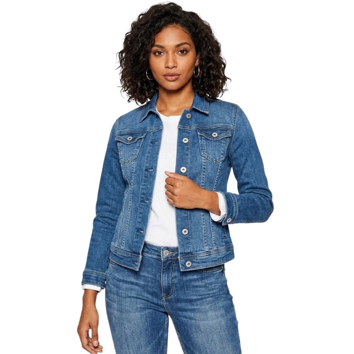 Kurtka damska Pepe Jeans Thrift katana denim klasyczna-XS