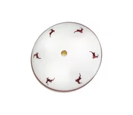 Lampy sufitowe - Kolarz 731.U13.4.103-Lampa sufitowa NONNA 3xE27/60W/230V pr.42cm czerwony/mosiądz - miniaturka - grafika 1