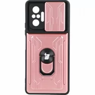 Etui i futerały do telefonów - Bizon Etui Case Camshield Card Slot Ring Redmi Note 10 Pro różowe BCCSCSRRN10PLPN - miniaturka - grafika 1