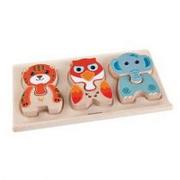 Układanki dla dzieci - Plan Toys Zwierzątka puzzle - miniaturka - grafika 1