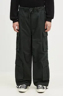 Vans spodnie bawełniane Premium Classics LX Baggy Cargo Pant kolor zielony proste VN000HMYD6P1 - Spodnie męskie - miniaturka - grafika 1