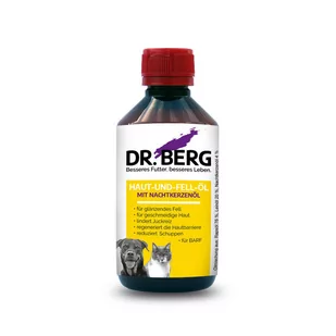 Dr BERG DR.BERG Skóra i sierść z olejem z wiesiołka (250 ml) - Suplementy i witaminy dla psów - miniaturka - grafika 1