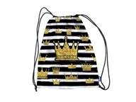 Torby szkolne - Worek szkolny na obuwie buty w korony dla dziewczynki Korona MFP - miniaturka - grafika 1