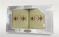 Ręczniki - Komplet ręczników w pudełku 2 szt 50x90 70x140 Gift kremowy Frotex - miniaturka - grafika 1