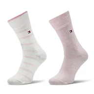 Skarpetki damskie - Zestaw 2 par wysokich skarpet dziecięcych Tommy Hilfiger 701229939 Różowy - miniaturka - grafika 1