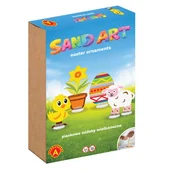 Zabawki kreatywne - Zestaw kreatywny Piaskowe Malowanki. Ozdoby Wielkanocne - Kurczaczek - zabawka - miniaturka - grafika 1