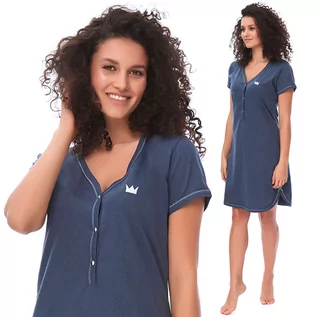 Piżamy ciążowe - Doctor Nap, Koszula elegancka, rozpinana z haftem, TCB.9505 - grafika 1