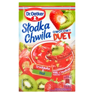 Dr. Oetker Dr Oetker DR OETKER SŁODKA CHWILA OWOCOWY DUET TRUSKAWKA & KIWI KISIEL Z KAWAŁKAMI OWOCÓW 32 G zakupy dla domu i biura! 77758506 - Batoniki - miniaturka - grafika 1