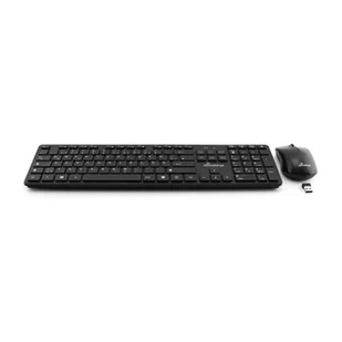 MediaRange MROS107 klawiatura Dołączona myszka RF Wireless QWERTZ Niemiecki Czarny - Zestawy myszka + klawiatura - miniaturka - grafika 1