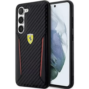 Ferrari FEHCS23MNPYK S23+ S916 czarny/black hardcase Carbon Contrast Edges - Etui i futerały do telefonów - miniaturka - grafika 1