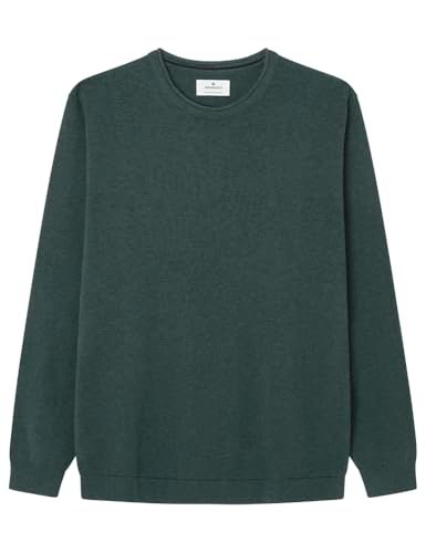 SPRINGFIELD Basic sweter męski, Zielona, L