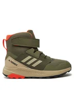Buty trekkingowe dziecięce - adidas Trekkingi Terrex Trailmaker High COLD.RDY ID1144 Zielony - miniaturka - grafika 1