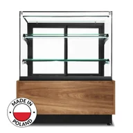Szafy i witryny chłodnicze - Witryna cukiernicza chłodnicza Dolce Visione Premium Breve 1300 podświetlany cokół wersja obniżona 1300x670x1110 - miniaturka - grafika 1
