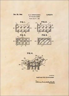 Patent, Lego II 1964 sepia - plakat Wymiar do wyboru: 40x50 cm - Plakaty Patent, Lego II 1964 sepia - plakat Wymiar do wyboru: 40x50 cm - Plakaty - miniaturka - grafika 1