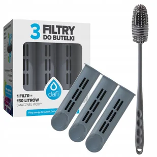 Zestaw 3x Filtr do butelki Dafi szary + szczoteczka uniwersalna do butelek - Wkłady filtrujące Zestaw 3x Filtr do butelki Dafi szary + szczoteczka uniwersalna do butelek - Wkłady filtrujące - miniaturka - grafika 1
